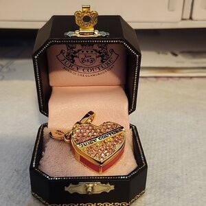 Juicy Couture Pink and Gold Heart Charm